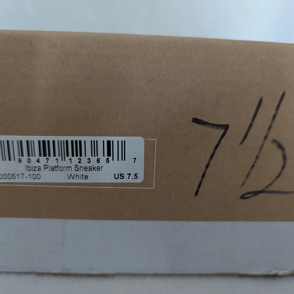 NWT/NIB Soludos Oasis White Ibiza Platform Sneakers, Women's Size 7.5 - Picture 2 of 8